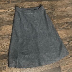 Long A line thick cotton skirt womens size L
